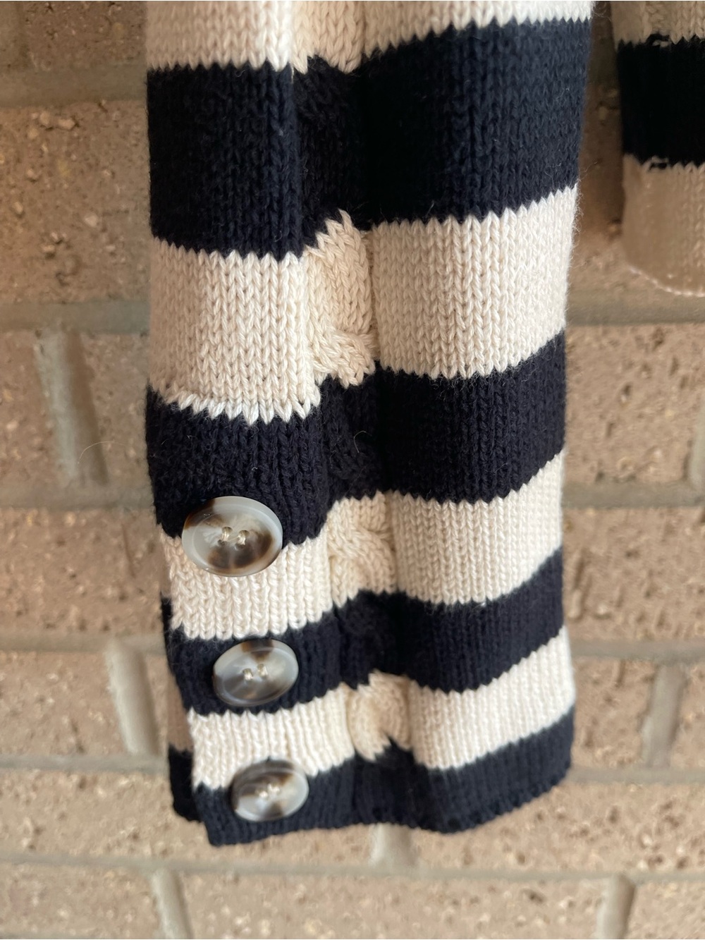 Striped Button-Front Cardigan - Picture 5 of 8